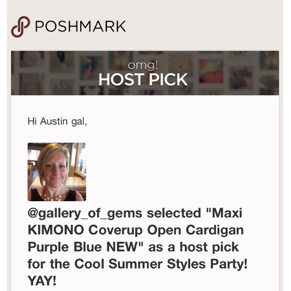 🎉HP🎉 Maxi KIMONO Coverup Cardigan Purple Blue - Picture 3 of 3